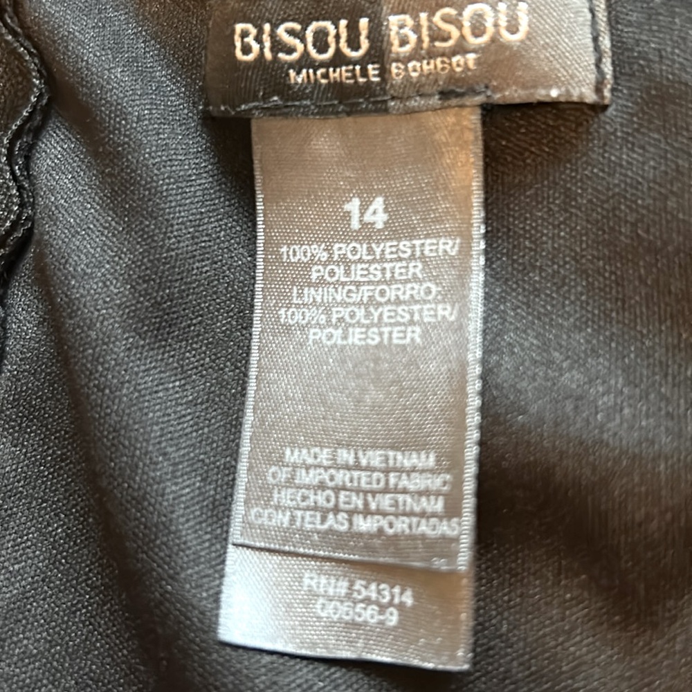 Bisou Bisou Black Dress S 14 - Picture 6 of 6